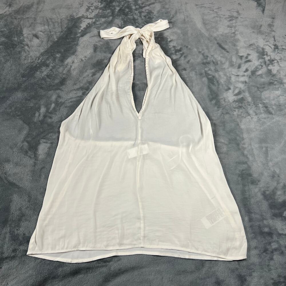 NEW Banana Republic Open Back Halter Top Size M Coastal Nautical Y2K Euro Summer